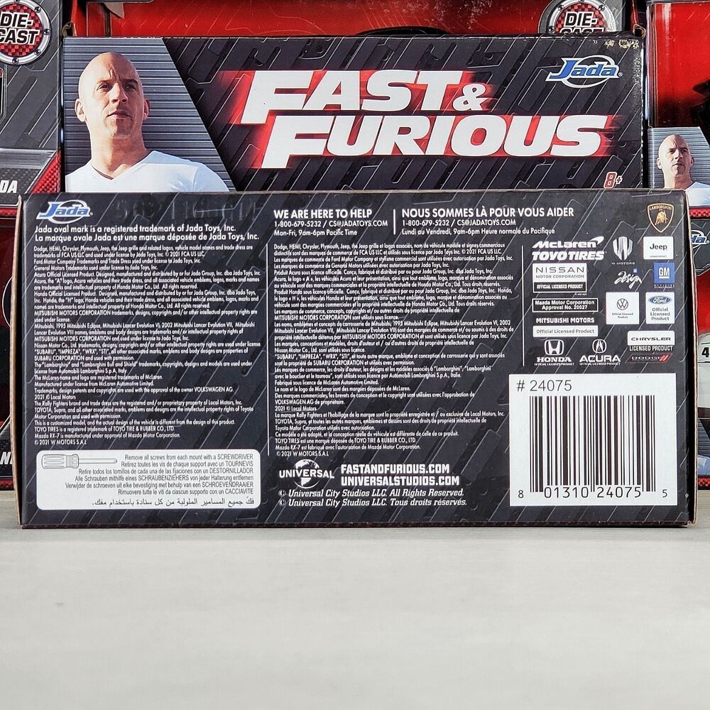 Jada Fast & The Furious Dom's 1970 Dodge Charger 1:32 Diecast Collectible Car - Picture 6 of 8
